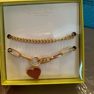 laundry by shelli segal pink heart bracelet set